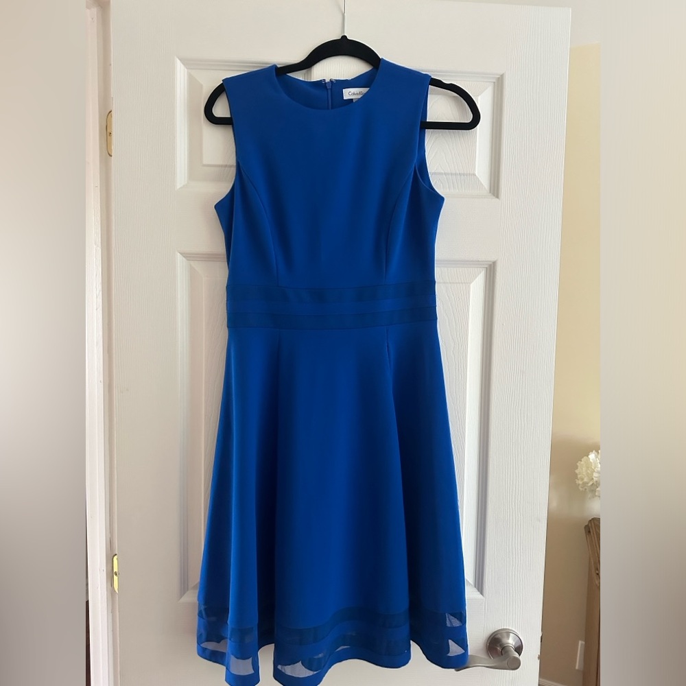 Calvin Klein Royal Blue A-Line Dress